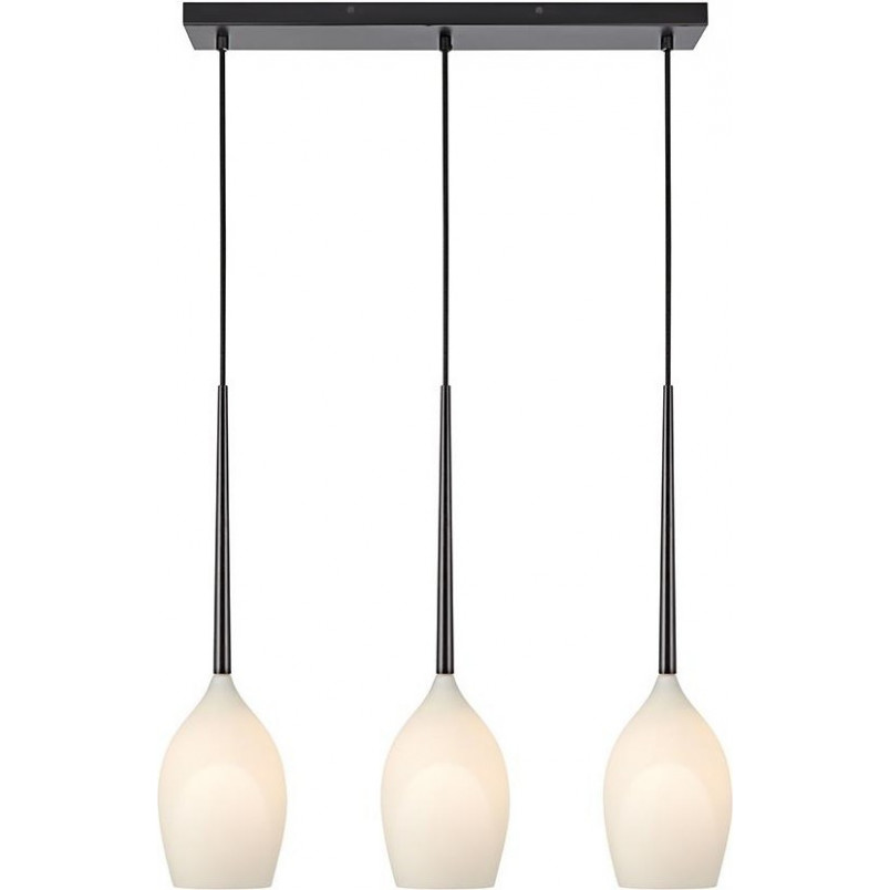 Lampa wisząca Salut - białe szkło, 3 punkty | Markslojd