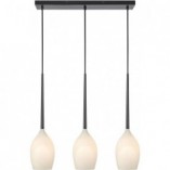 Lampa wisząca Salut - białe szkło, 3 punkty | Markslojd