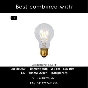 RUNA Pendant light D 35 cm 1xE27 Green Essential Lucide