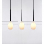 Lampa wisząca Salut - białe szkło, 3 punkty | Markslojd