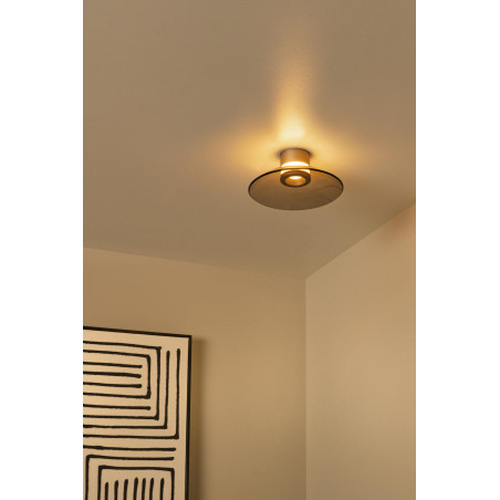 SANTIAGO Flush ceiling light Ø 23 cm LED Dim. CCT 1x10W 2700K/4000K Amber - Premium Lucide