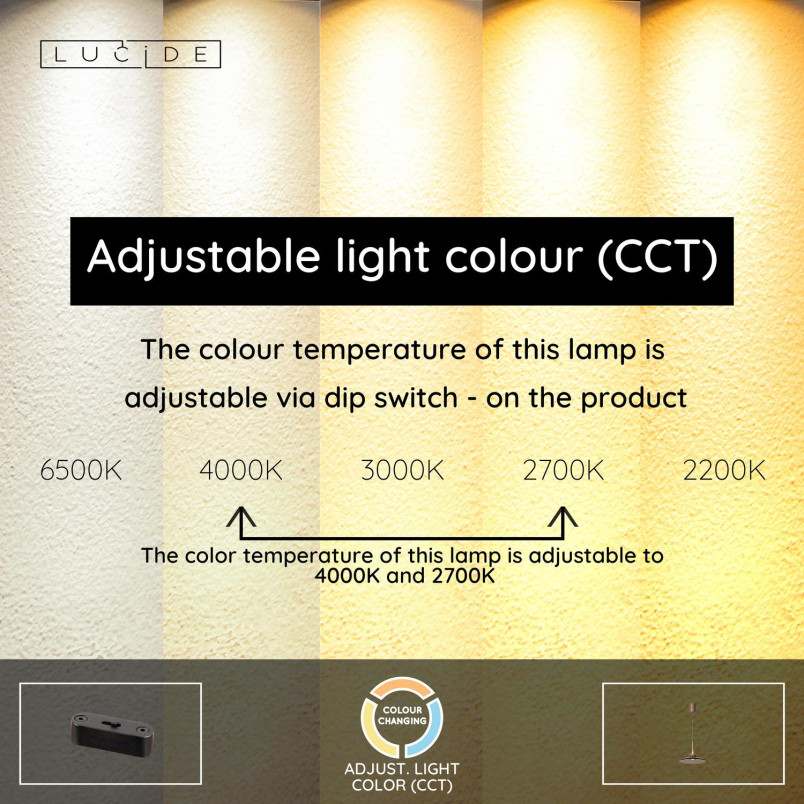 SANTIAGO Pendant light LED Dim. CCT 1x16W 2700K/4000K Amber - Premium Lucide