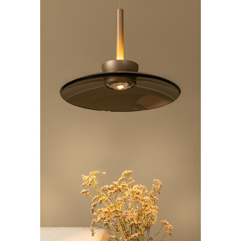 SANTIAGO Pendant light LED Dim. CCT 1x16W 2700K/4000K Amber - Premium Lucide