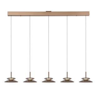 SANTIAGO Pendant light LED Dim. CCT 5x10W 2700K/4000K Amber - Premium Lucide