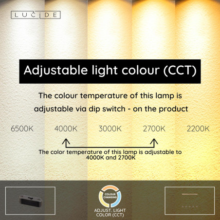 SANTIAGO Pendant light LED Dim. CCT 5x10W 2700K/4000K Amber - Premium Lucide