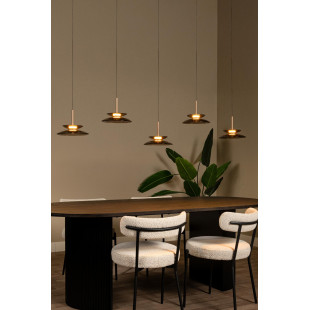 SANTIAGO Pendant light LED Dim. CCT 5x10W 2700K/4000K Amber - Premium Lucide