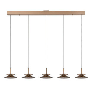 SANTIAGO Pendant light LED Dim. CCT 5x10W 2700K/4000K Amber - Premium Lucide