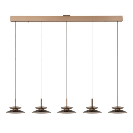SANTIAGO Pendant light LED Dim. CCT 5x10W 2700K/4000K Amber - Premium Lucide