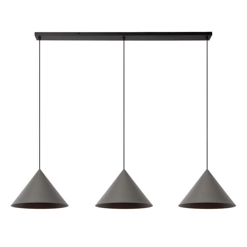 SPITZE Pendant light 3xE27 Grey - Vibes Lucide