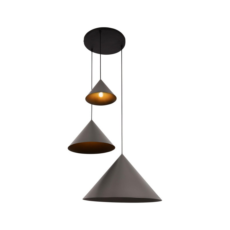 SPITZE Pendant light Ø 68 cm 3xE27 Grey - Vibes Lucide