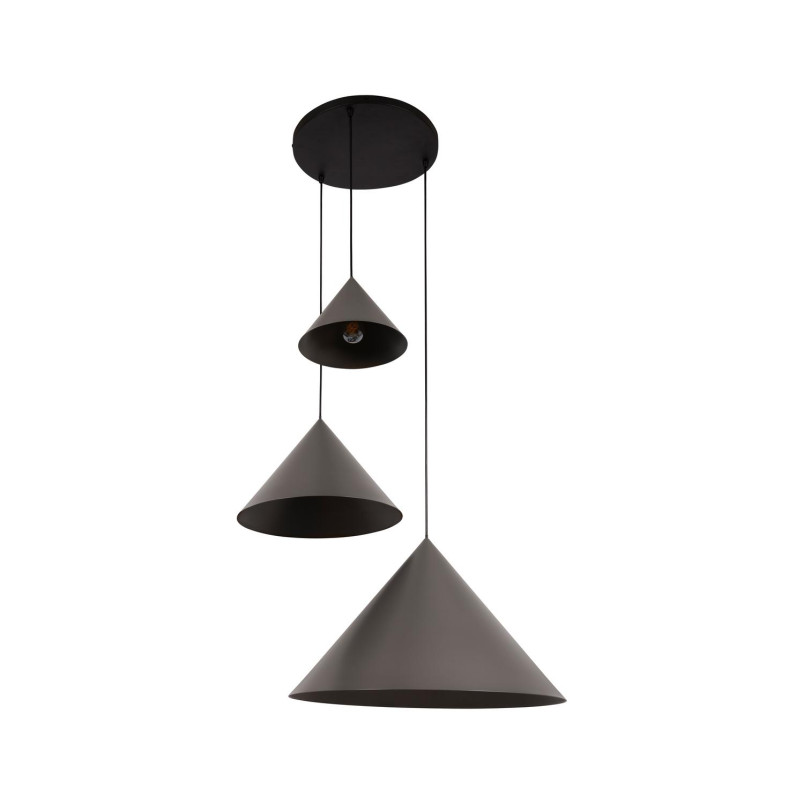 SPITZE Pendant light Ø 68 cm 3xE27 Grey - Vibes Lucide