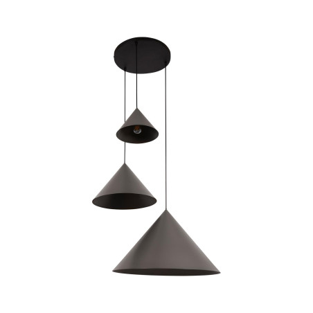 SPITZE Pendant light Ø 68 cm 3xE27 Grey - Vibes Lucide