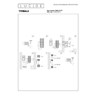 Kinkiet elewacyjny Timbala Up&Down IP44 czarny Essential Lucide