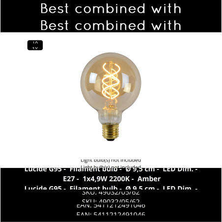 TISSAJA Pendant light D 30 cm 1xE27 White Essential Lucide