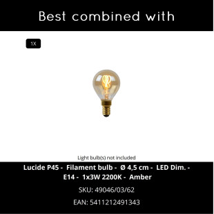 TISSAJA Table lamp D 20 cm 1xE14 White Essential Lucide