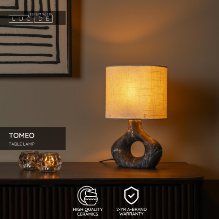 TOMEO Table lamp 1xE14 Black  (Essential) Lucide