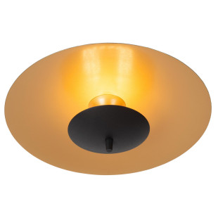 VULCAN Flush ceiling light D35 cm LED Dim. 1x9W 3000K Black Lucide
