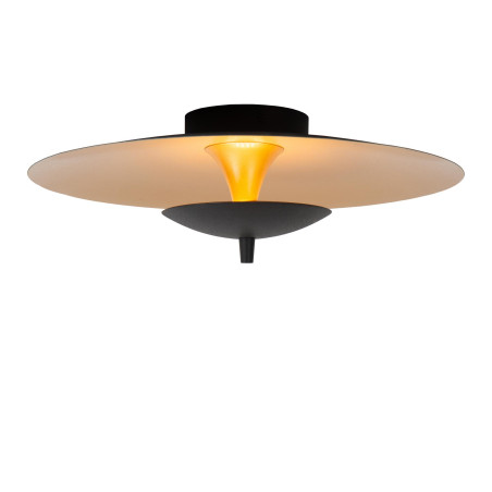 VULCAN Flush ceiling light D35 cm LED Dim. 1x9W 3000K Black Lucide
