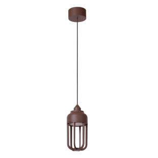 WELLS Pendant light Indoor/Outdoor Ø 10 cm LED 1x8W 2700K IP54 Rust Brown - Essential Lucide
