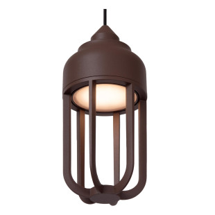 WELLS Pendant light Indoor/Outdoor Ø 10 cm LED 1x8W 2700K IP54 Rust Brown - Essential Lucide