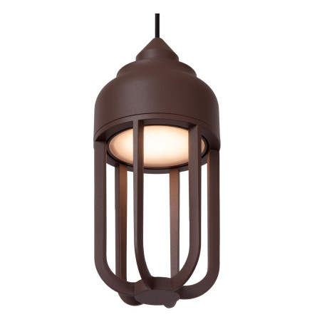 WELLS Pendant light Indoor/Outdoor Ø 10 cm LED 1x8W 2700K IP54 Rust Brown - Essential Lucide