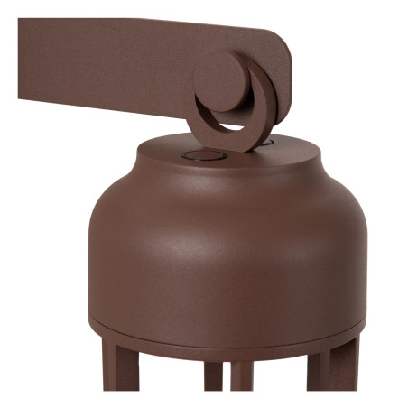 WELLS Rechargeable Wall light Indoor/Outdoor Battery pack Ø 10 cm LED Dim. CCT 1x5W 2700K/4000K IP54 Rust Brown - Essential Luc