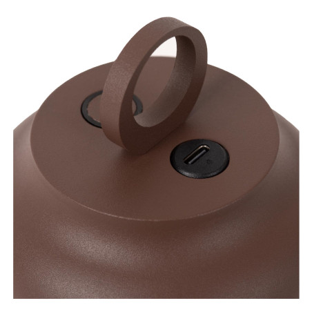 WELLS Rechargeable Wall light Indoor/Outdoor Battery pack Ø 10 cm LED Dim. CCT 1x5W 2700K/4000K IP54 Rust Brown - Essential Luc
