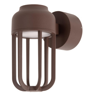 WELLS Wall light Indoor/Outdoor Ø 10 cm LED 1x8W 2700K IP54 Rust Brown - Essential Lucide
