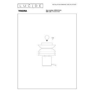 YINDRA Table lamp D 17,5 cm 1xE27 Taupe Vibes Lucide