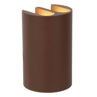 YORK Wall spotlight / Wall light Indoor/Outdoor LED 4x1,2W 2700K IP54 Rust Brown - Essential Lucide