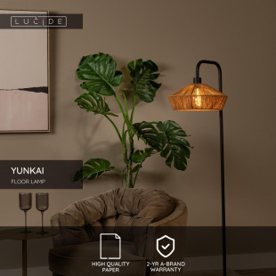 YUNKAI Floor lamp D40 cm 1xE27 Natural Lucide