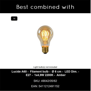 YUNKAI Floor lamp D40 cm 1xE27 Natural Lucide