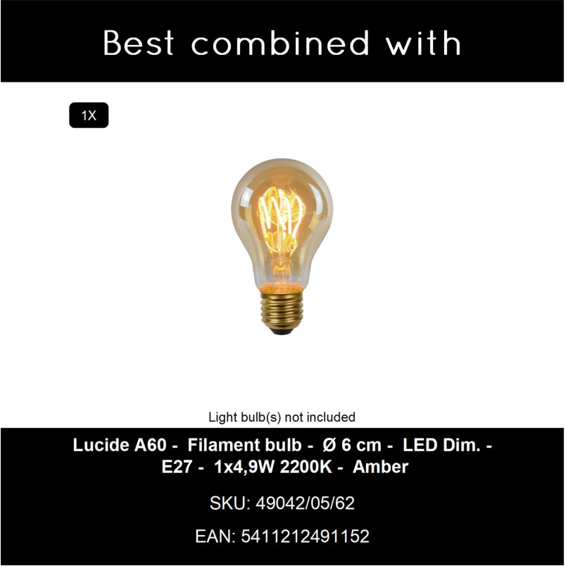 YUNKAI Floor lamp D40 cm 1xE27 Natural Lucide