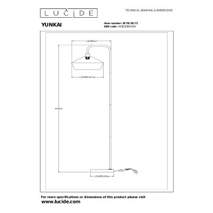 YUNKAI Floor lamp D40 cm 1xE27 Natural Lucide