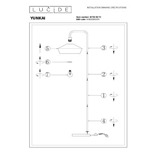 YUNKAI Floor lamp D40 cm 1xE27 Natural Lucide