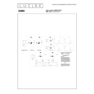 ZARO IR Wall spotlight Outdoor 1xGU10 IP65 Black Lucide