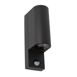 ZARO IR Wall spotlight Outdoor 2xGU10 IP65 Black Lucide