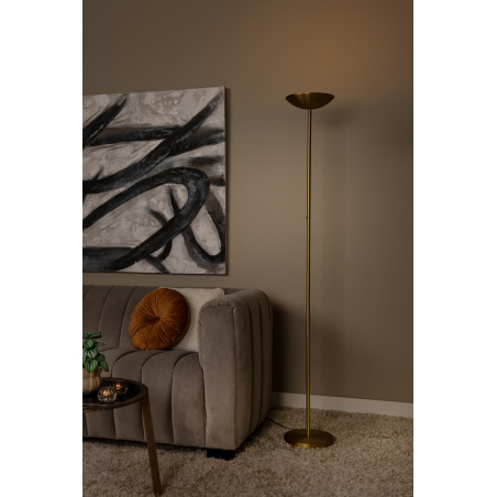 ZENITH Floor lamp LED Dim. 1x20W 3000K Matt Gold / Brass Lucide