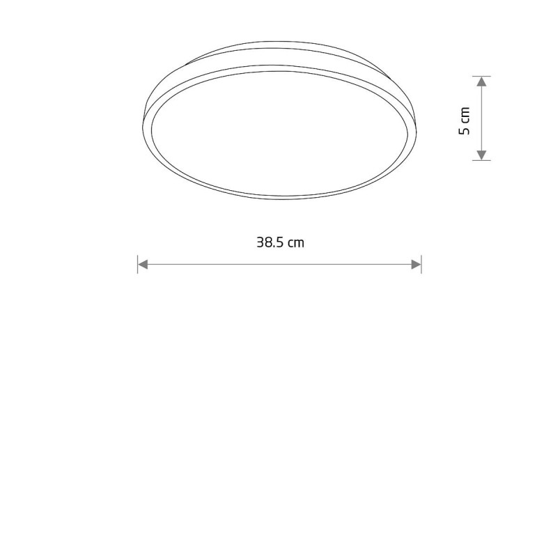 Plafon okrągły do łazienki Agnes 38,5cm LED PRO czarny 22W 4000K IP44 Nowodvorski