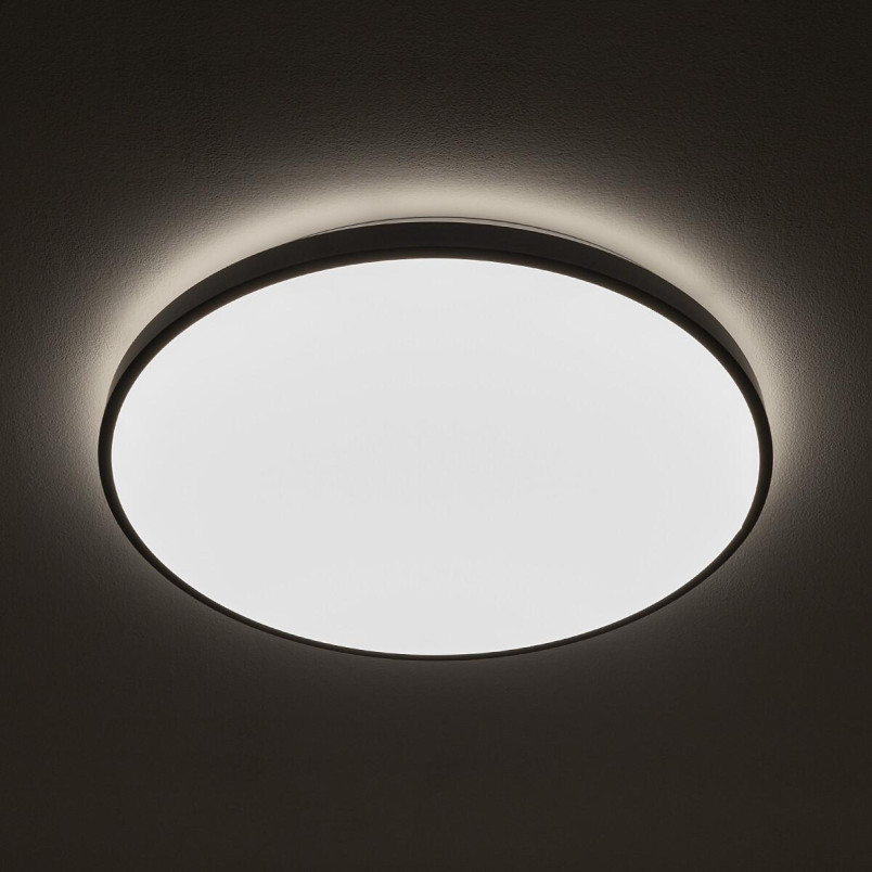 Plafon okrągły do łazienki Agnes 49cm LED PRO czarny 32W 3000K IP44 Nowodvorski