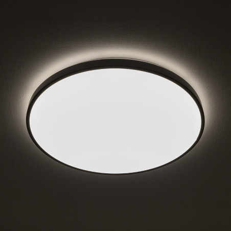 Plafon okrągły do łazienki Agnes 49cm LED PRO czarny 32W 3000K IP44 Nowodvorski