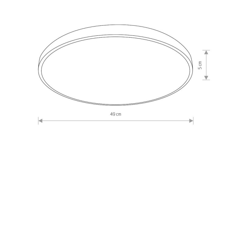 Plafon okrągły do łazienki Agnes 49cm LED PRO czarny 32W 3000K IP44 Nowodvorski