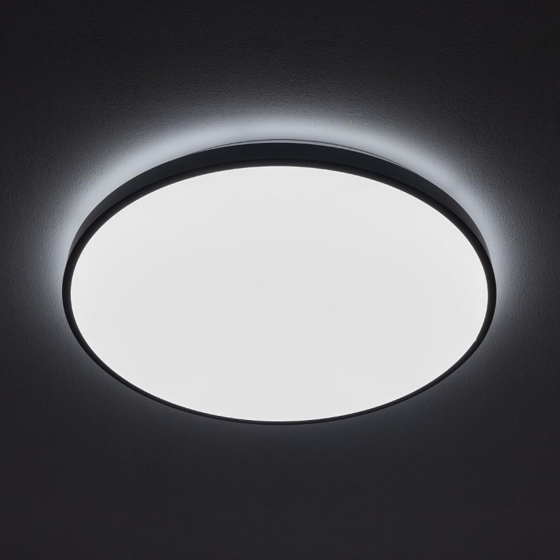 Plafon okrągły do łazienki Agnes 49cm LED PRO czarny 32W 4000K IP44 Nowodvorski
