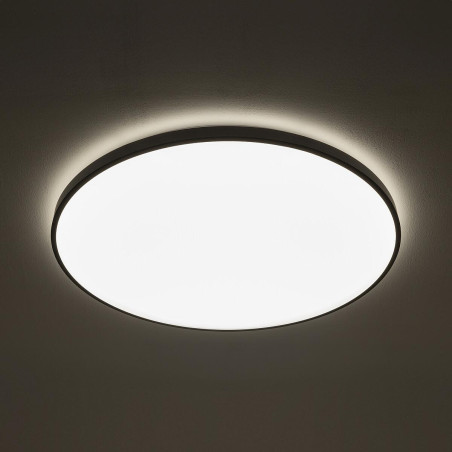 Plafon okrągły do łazienki Agnes 64,2cm LED PRO czarny 64W 3000K IP44 Nowodvorski