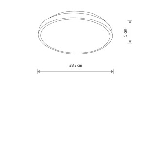 Plafon okrągły do łazienki Agnes 38,5cm LED PRO biały 22W 3000K IP44 Nowodvorski