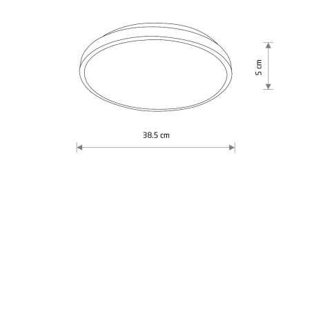 Plafon okrągły do łazienki Agnes 38,5cm LED PRO biały 22W 4000K IP44 Nowodvorski