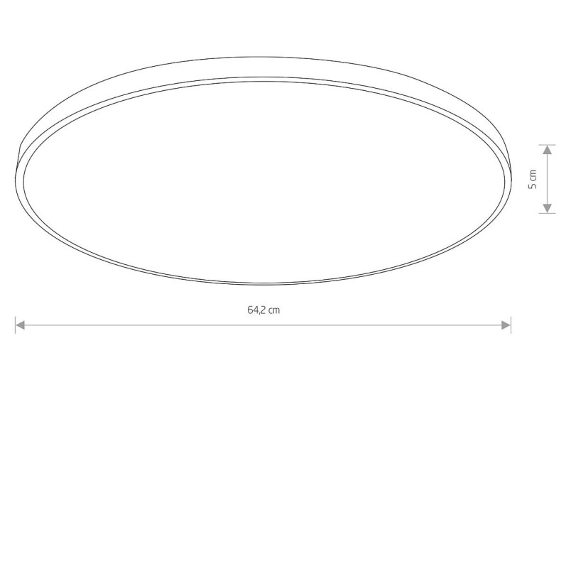 Plafon okrągły do łazienki Agnes 64,2cm LED PRO biały 64W 3000K IP44 Nowodvorski