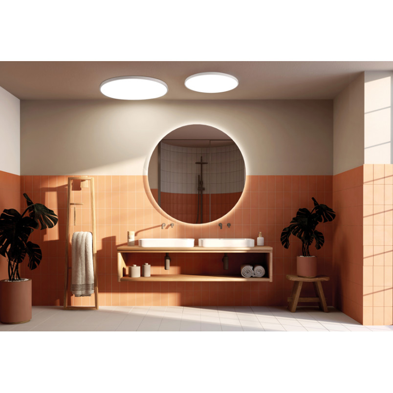 Plafon okrągły do łazienki Agnes 64,2cm LED PRO biały 64W 3000K IP44 Nowodvorski