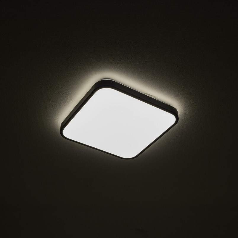 Plafon kwadratowy do łazienki Agnes 33,5cm LED PRO czarny 16W 3000K IP44 Nowodvorski