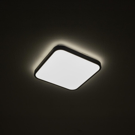 Plafon kwadratowy do łazienki Agnes 33,5cm LED PRO czarny 16W 3000K IP44 Nowodvorski